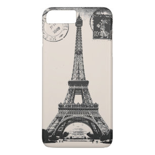 Paris La Tour Eiffel Vintage-Postkarte iPhone 8 Plus/7 Plus Hülle