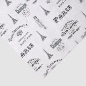 Paris Label Collage Seidenpapier (Ausschnitt)