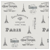Paris Label Collage Stoff (Nahaufnahme)