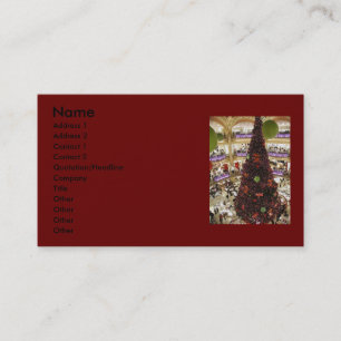 Paris Lafayette Christmas Tree Business Card Visitenkarte