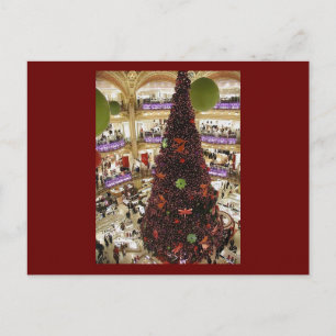 Paris Lafayette Christmas Tree Feiertagspostkarte