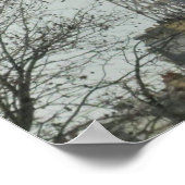 Paris Lamp Post und Eiffelturm Szene im Winter Poster (Ecke)