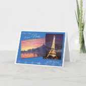 PARIS-LANDSCHAFTSgruß-KARTE Karte (Rückseite)