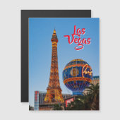 Paris Las Vegas bei der Abenddämmerung Magnetkarte (Vorne/Hinten)