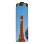 Paris Las Vegas bei Einbruch der Dunkelheit Wasser Thermosbecher (Vorderseite)