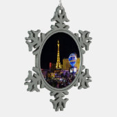 Paris Las Vegas Hotel & Casino #3 Schneeflocken Zinn-Ornament (Links)