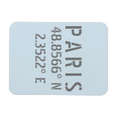 Paris Latitude & Longitude Magnet (Horizontal)