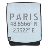Paris Latitude Longitude Rucksack (Vorderseite)