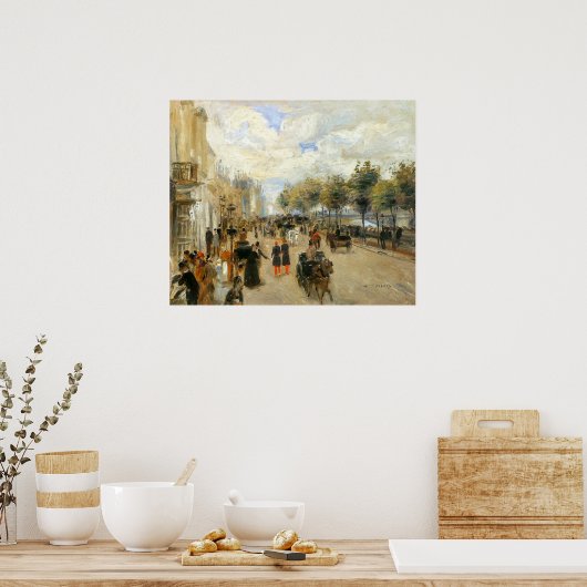 Paris, Le Quai Malaquais, von Renoir Poster (Küche)