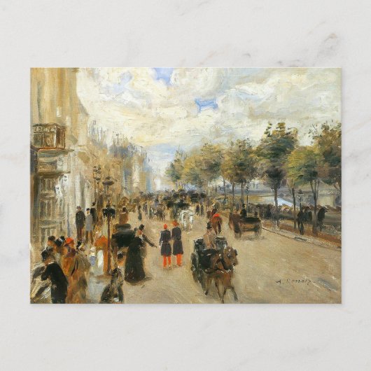 Paris, Le Quai Malaquais, von Renoir Postkarte (Vorderseite)