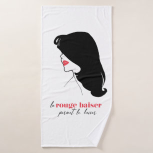 Paris - Le Rouge Baiser (The Red Kiss) Badehandtuch