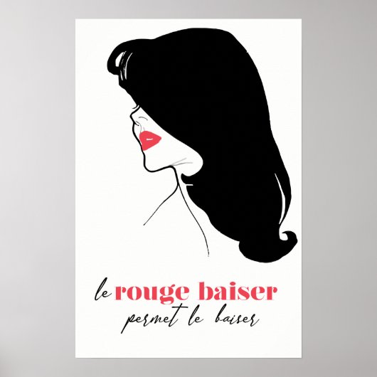 Paris - Le Rouge Baiser (The Red Kiss) Poster (Vorne)