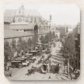 Paris: Les Halles, C1900 Getränkeuntersetzer (Vorderseite)