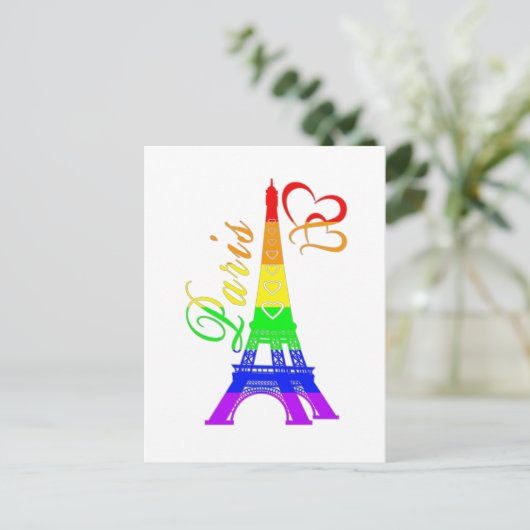 Paris  | LGBTQ+ Pride Postkarte (Stehend Vorderseite)