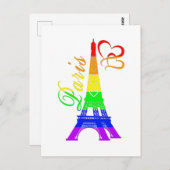 Paris  | LGBTQ+ Pride Postkarte (Vorne/Hinten)