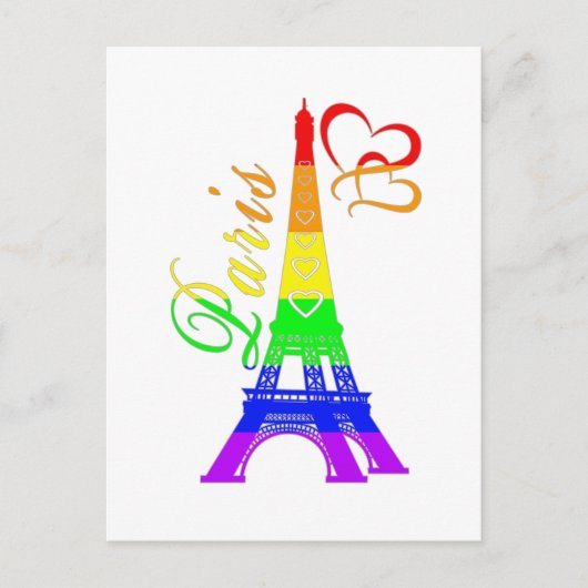 Paris | LGBTQ+ Pride Postkarte (Vorderseite)