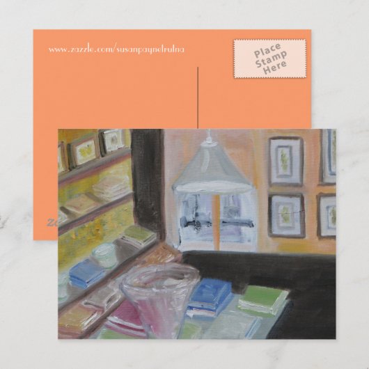 Paris Library Postkarte (Vorne/Hinten)