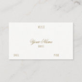 Paris Liebe Frankreich Gold Look Typografie Elegan Visitenkarte (Rückseite)