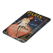 Paris liebe ich, alter Poster. Magnet (Linke Seite)