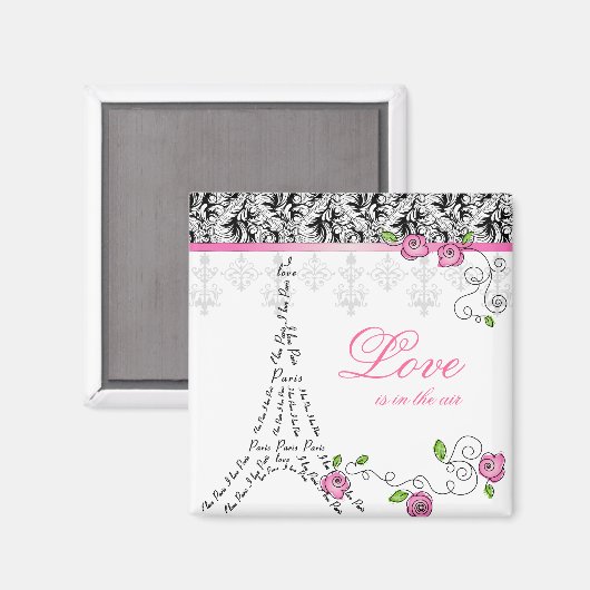 Paris Liebe Magnet Roses (Vorderseite/Rückseite)