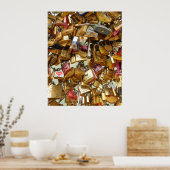 Paris Liebe Padlocks 1 Canvas Print Poster (Küche)