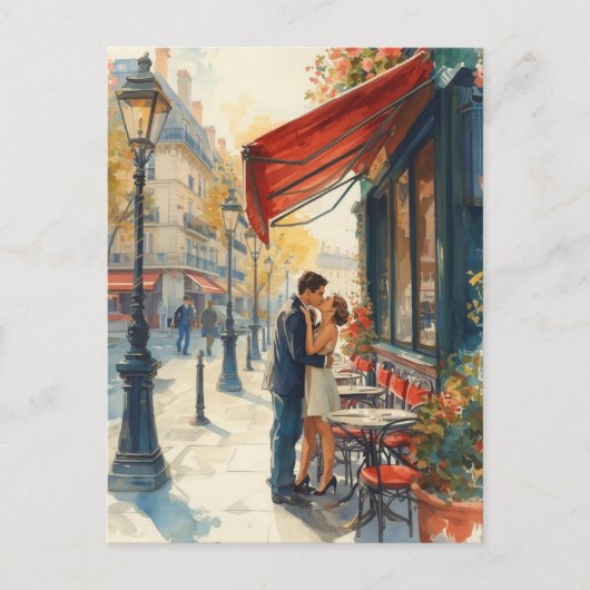 Paris Liebe Postkarte (Vorderseite)