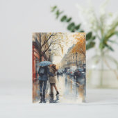 Paris Liebe Postkarte (Stehend Vorderseite)