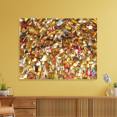 Paris Liebe - Vorhängeschlösser 2 Leinwanddruck (Insitu (Wohnzimmer))