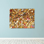 Paris Liebe - Vorhängeschlösser 2 Leinwanddruck (Insitu (Holzboden))