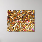 Paris Liebe - Vorhängeschlösser 2 Leinwanddruck (Vorderseite)