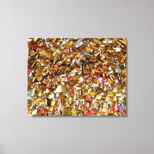 Paris Liebe - Vorhängeschlösser 2 Leinwanddruck (Vorderseite)