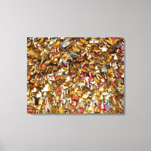 Paris Liebe - Vorhängeschlösser 4 Leinwanddruck