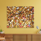 Paris Liebe - Vorhängeschlösser 4 Leinwanddruck (Insitu (Wohnzimmer))