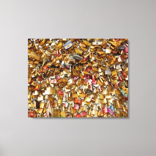 Paris Liebe - Vorhängeschlösser 4 Leinwanddruck (Vorderseite)