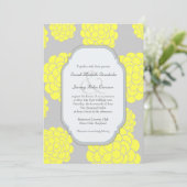 Paris Lieben Gelbe Blumen Erschwingliche Hochzeit Einladung (Stehend Vorderseite)
