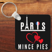 Paris Lieben Mince Pies Cityscape Schlüsselanhänger (Vorderseite)