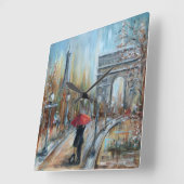 Paris-Liebhaber Quadratische Wanduhr (Winkel)