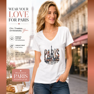Paris Liebhaber Stadt vollfarbig | T-Shirt