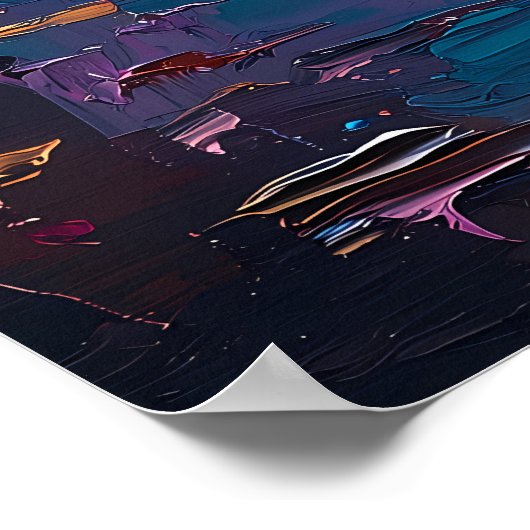 Paris Lights at Dusk - Romantischer Abend Poster (Ecke)