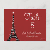 Paris Lights Tischnummern (Rückseite)