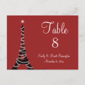 Paris Lights Tischnummern (Vorderseite)