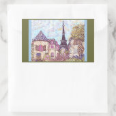 Paris like Pointillism mit Eiffelturm Aufkleber (Tasche)