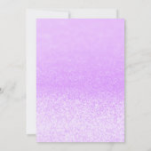 Paris Lila Glitzer Lights Sweet 16 Einladung (Rückseite)
