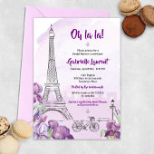 Paris Lila Iris Einladung zur Bridal Dusche