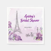 Paris Lila Iris Französischer Besondere Anlass Serviette (Vorderseite)