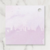 Paris Lila Iris French Danke Geschenkanhänger (Rückseite)