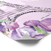 Paris Lila Iris French Event oder Party Welcome Poster (Ecke)