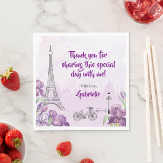 Paris Lila Iris French Serviette