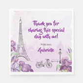 Paris Lila Iris French Serviette (Vorderseite)