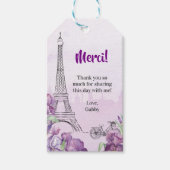 Paris Lila Iris French Special Event Vielen Dank Geschenkanhänger (Vorderseite)